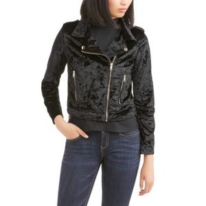 Crushed Velvet Moto Jacket